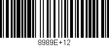 Código de barras (EAN, GTIN, SKU, ISBN): '8989E+12'