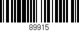 Código de barras (EAN, GTIN, SKU, ISBN): '89915'