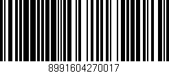Código de barras (EAN, GTIN, SKU, ISBN): '8991604270017'