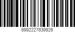 Código de barras (EAN, GTIN, SKU, ISBN): '8992227839926'