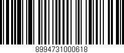 Código de barras (EAN, GTIN, SKU, ISBN): '8994731000618'