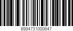 Código de barras (EAN, GTIN, SKU, ISBN): '8994731000847'