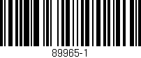 Código de barras (EAN, GTIN, SKU, ISBN): '89965-1'