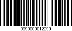 Código de barras (EAN, GTIN, SKU, ISBN): '8999000012293'