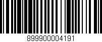 Código de barras (EAN, GTIN, SKU, ISBN): '899900004191'
