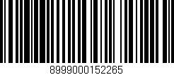 Código de barras (EAN, GTIN, SKU, ISBN): '8999000152265'