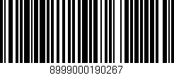 Código de barras (EAN, GTIN, SKU, ISBN): '8999000190267'