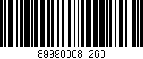 Código de barras (EAN, GTIN, SKU, ISBN): '899900081260'