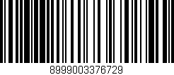 Código de barras (EAN, GTIN, SKU, ISBN): '8999003376729'