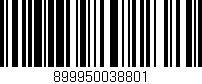 Código de barras (EAN, GTIN, SKU, ISBN): '899950038801'
