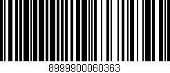 Código de barras (EAN, GTIN, SKU, ISBN): '8999900060363'