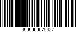 Código de barras (EAN, GTIN, SKU, ISBN): '8999900079327'