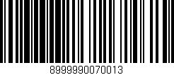 Código de barras (EAN, GTIN, SKU, ISBN): '8999990070013'
