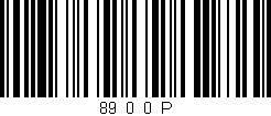 Código de barras (EAN, GTIN, SKU, ISBN): '89_0_0_P'