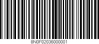 Código de barras (EAN, GTIN, SKU, ISBN): '8N0F02036000001'