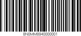 Código de barras (EAN, GTIN, SKU, ISBN): '8N0MM8940000001'