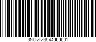 Código de barras (EAN, GTIN, SKU, ISBN): '8N0MM8944000001'