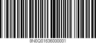 Código de barras (EAN, GTIN, SKU, ISBN): '8N0Q01636000001'