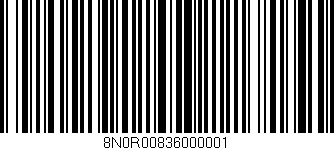 Código de barras (EAN, GTIN, SKU, ISBN): '8N0R00836000001'