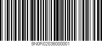 Código de barras (EAN, GTIN, SKU, ISBN): '8N0R02036000001'