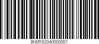 Código de barras (EAN, GTIN, SKU, ISBN): '8N0R02040000001'