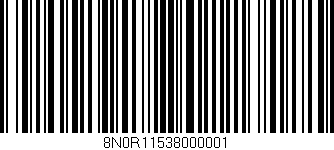 Código de barras (EAN, GTIN, SKU, ISBN): '8N0R11538000001'