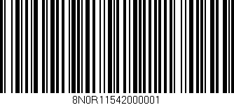 Código de barras (EAN, GTIN, SKU, ISBN): '8N0R11542000001'