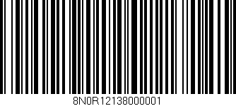 Código de barras (EAN, GTIN, SKU, ISBN): '8N0R12138000001'