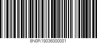 Código de barras (EAN, GTIN, SKU, ISBN): '8N0R19036000001'