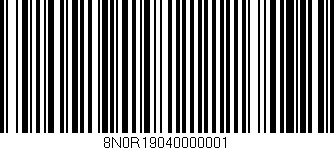 Código de barras (EAN, GTIN, SKU, ISBN): '8N0R19040000001'