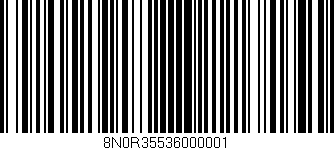 Código de barras (EAN, GTIN, SKU, ISBN): '8N0R35536000001'