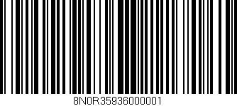 Código de barras (EAN, GTIN, SKU, ISBN): '8N0R35936000001'