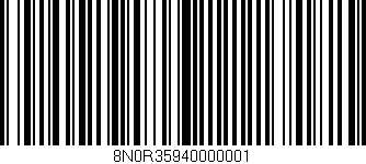 Código de barras (EAN, GTIN, SKU, ISBN): '8N0R35940000001'