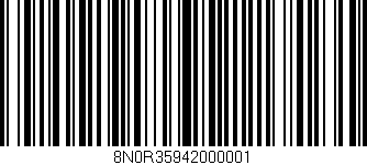 Código de barras (EAN, GTIN, SKU, ISBN): '8N0R35942000001'