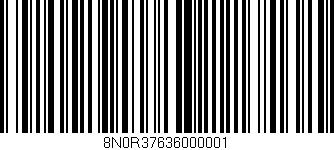 Código de barras (EAN, GTIN, SKU, ISBN): '8N0R37636000001'