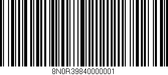 Código de barras (EAN, GTIN, SKU, ISBN): '8N0R39840000001'