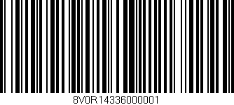 Código de barras (EAN, GTIN, SKU, ISBN): '8V0R14336000001'