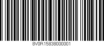 Código de barras (EAN, GTIN, SKU, ISBN): '8V0R15838000001'