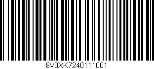 Código de barras (EAN, GTIN, SKU, ISBN): '8V0XK7240111001'