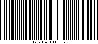 Código de barras (EAN, GTIN, SKU, ISBN): '8V0Y074GG000092'