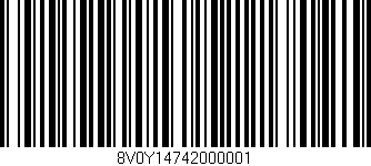 Código de barras (EAN, GTIN, SKU, ISBN): '8V0Y14742000001'