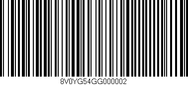 Código de barras (EAN, GTIN, SKU, ISBN): '8V0YG54GG000002'