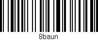 Código de barras (EAN, GTIN, SKU, ISBN): '8baun'