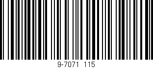 Código de barras (EAN, GTIN, SKU, ISBN): '9-7071/115'
