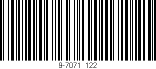 Código de barras (EAN, GTIN, SKU, ISBN): '9-7071/122'