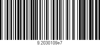 Código de barras (EAN, GTIN, SKU, ISBN): '9.2030109e7'