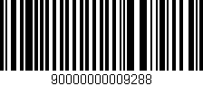 Código de barras (EAN, GTIN, SKU, ISBN): '90000000009288'