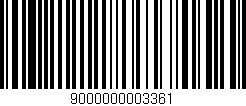 Código de barras (EAN, GTIN, SKU, ISBN): '9000000003361'