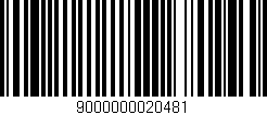 Código de barras (EAN, GTIN, SKU, ISBN): '9000000020481'