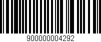 Código de barras (EAN, GTIN, SKU, ISBN): '900000004292'